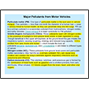 Major Pollutants from Motor Vehicles