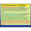 The Paris Agreement: Limitations